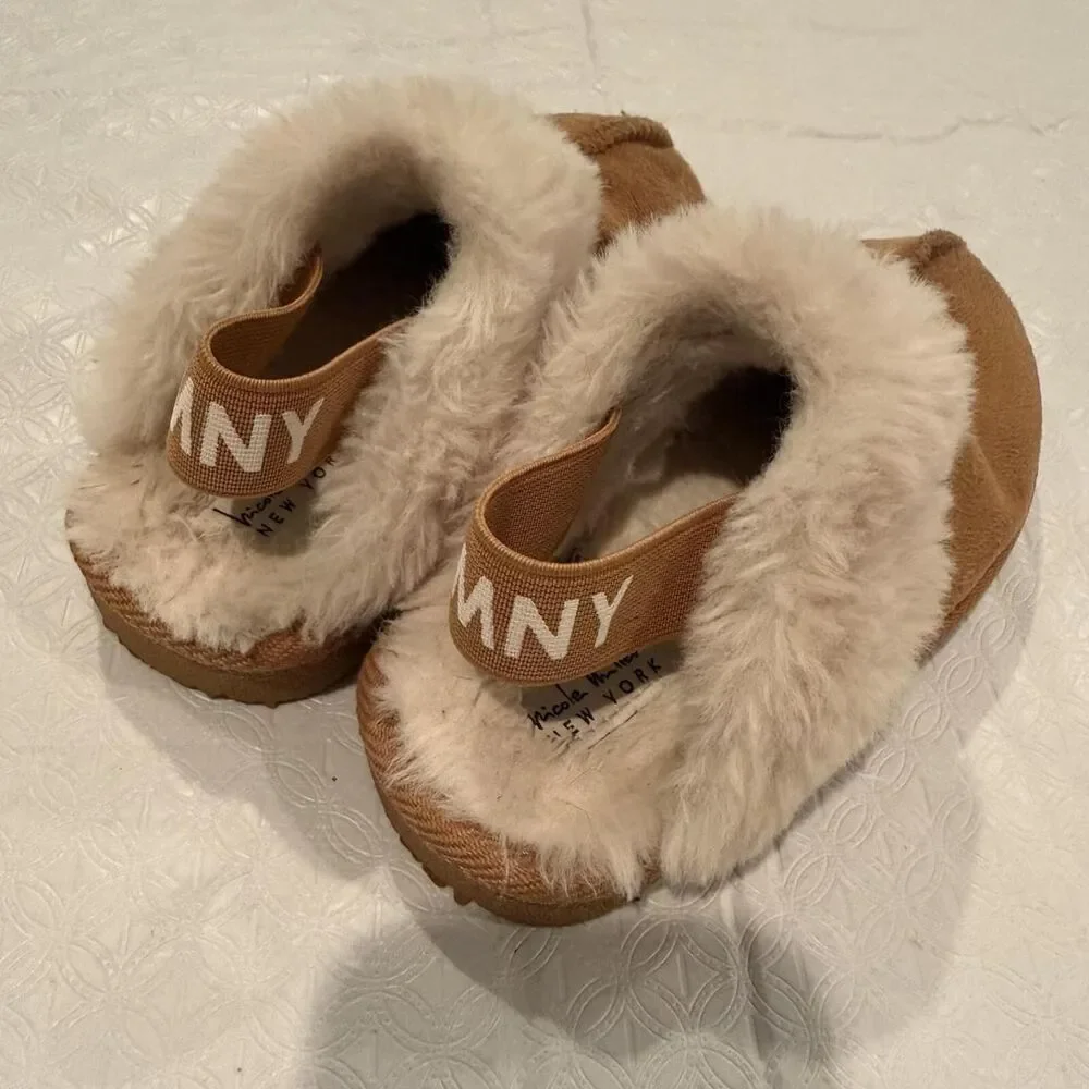 Nicole Miller Brown and Cream Footwear Size 9 Toddler